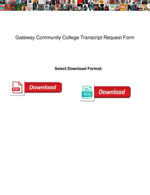 gateway community college transcript request